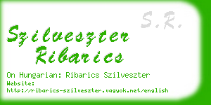 szilveszter ribarics business card